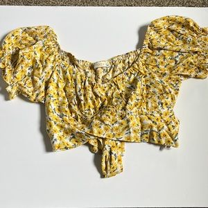 Ovianca tie sunflower top